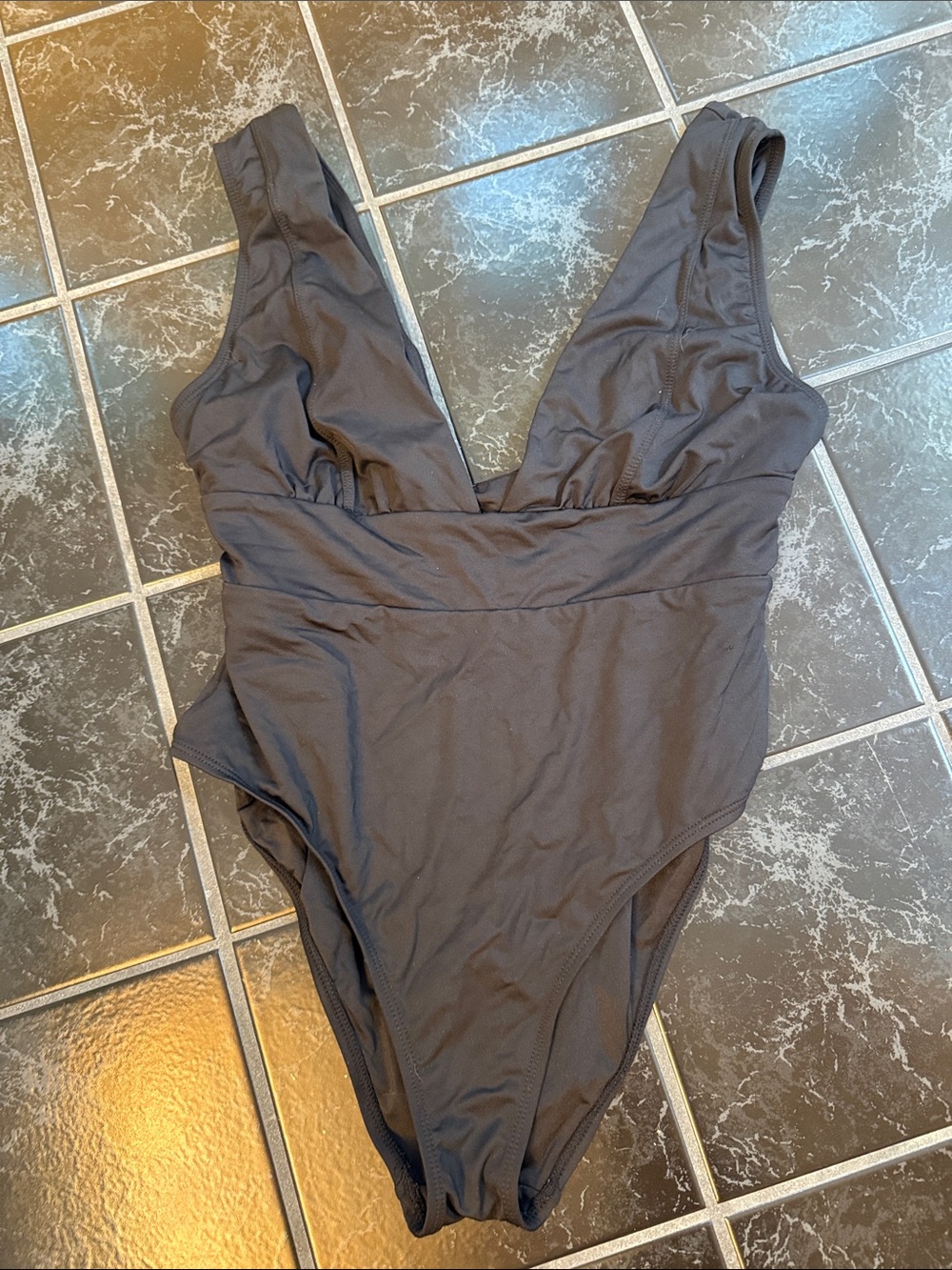 Andie Mykonos Black One-Piece V-Neck Swimsuit